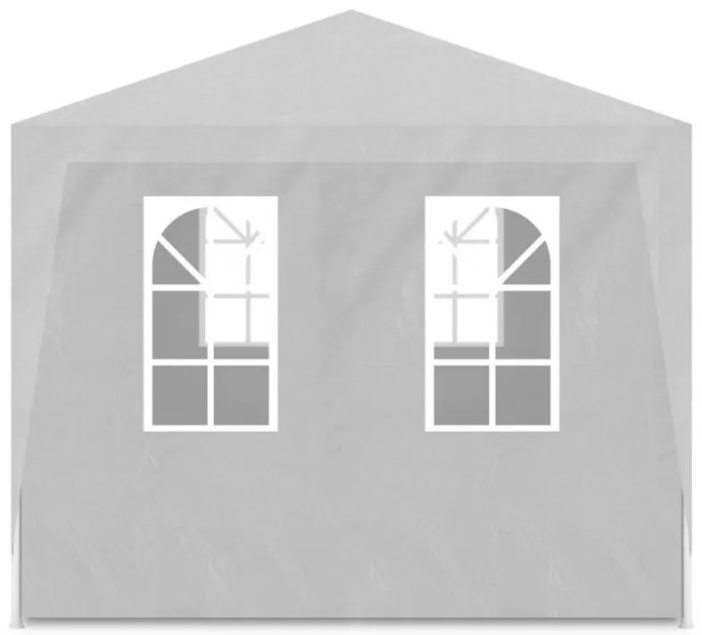 Záhradný pavilón 9x3x2,7 m - biely - 8 stien
