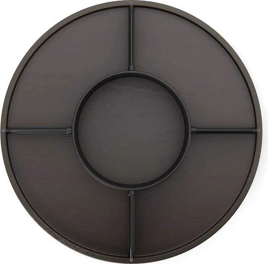 Otočný čierny drevený kúpeľňový organizér na kozmetiku Bellwood – Umbra