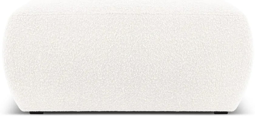 Biely taburet z textílie bouclé Molino – Micadoni Home