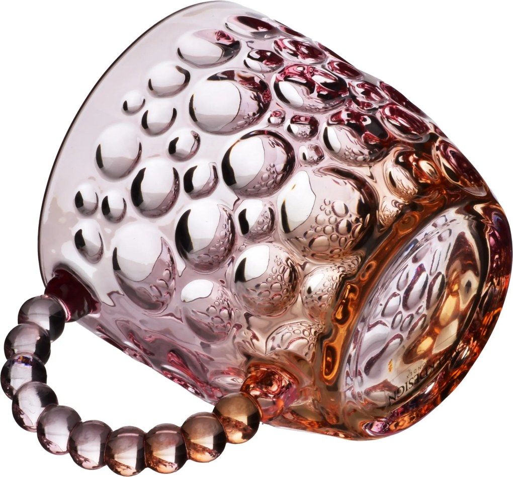 Sklenený hrnček VINI PEARL 350 ml fialový/hnedý