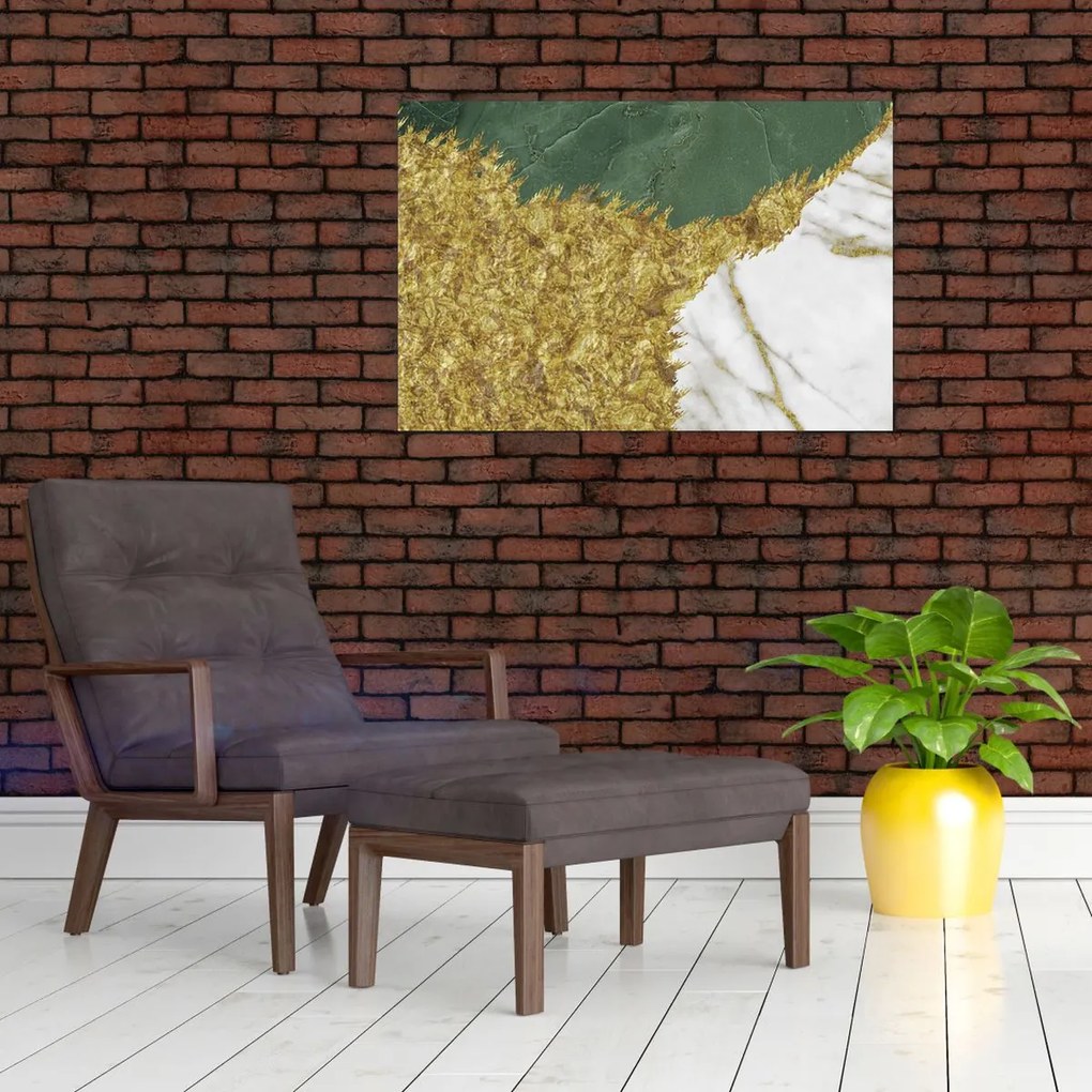 Obraz - Zelený mramor N⁰2 (90x60 cm)
