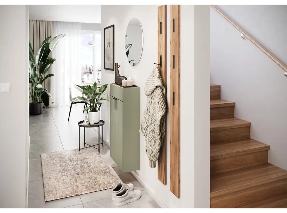 Šalviová zelená skrinka 56x97x22 cm Ameca – Germania