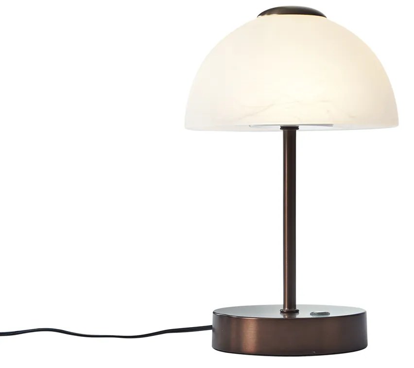 Dizajnová stolná lampa tmavý bronz vrátane LED stmievateľná - Joya
