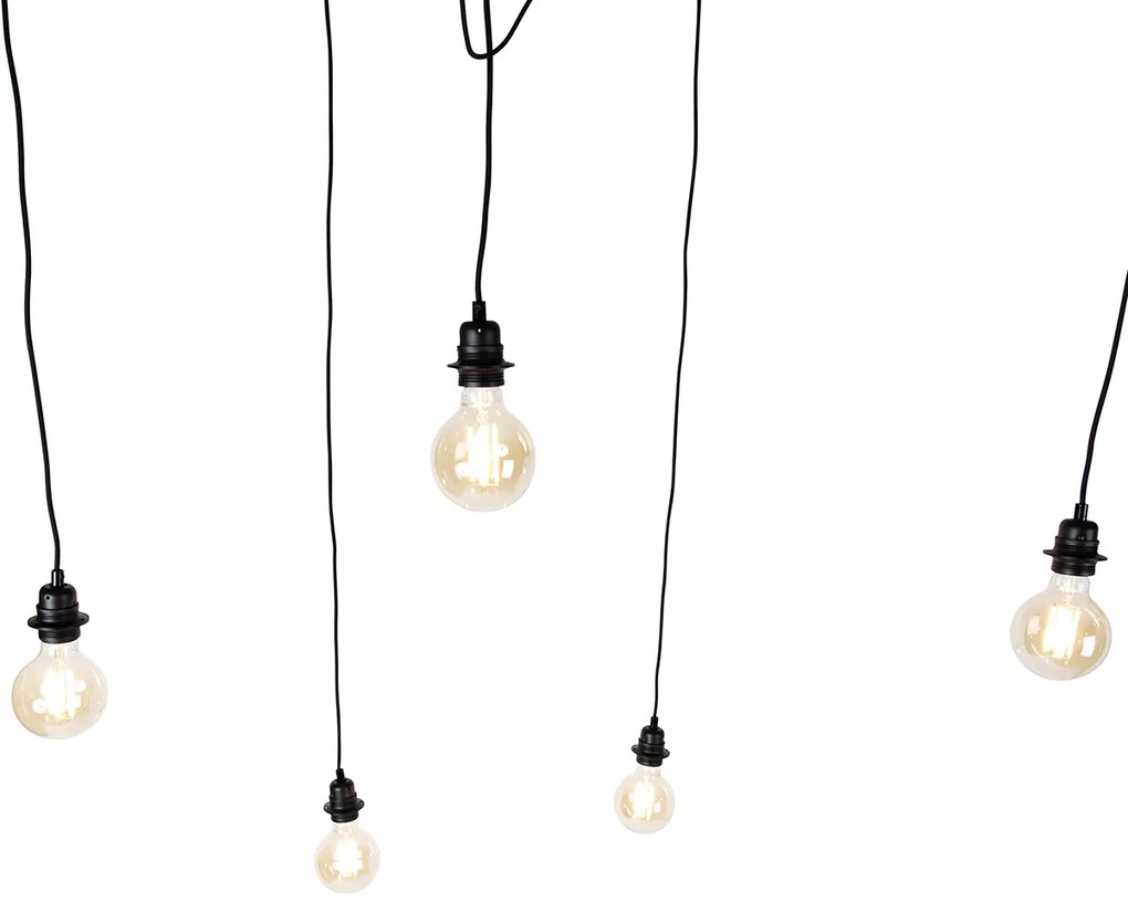 Inteligentné závesné svietidlo čierne s 5 svetlami vrátane Wifi G95 - Cava