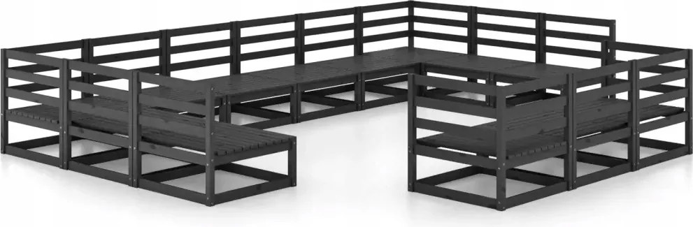 vidaXL 13-dielna sada sedacieho nábytku do záhrady, borovicové drevo