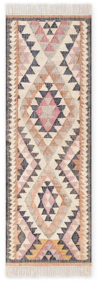 Sivý ručne tkaný jutový behúň 80x200 cm Roya Parsa – Elle Decoration