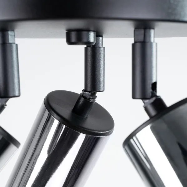 Sollux SL.1369 - Bodové svietidlo WINX 3xGU10/10W/230V čierna/chróm