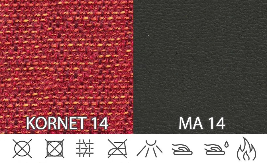 Taburetka Monarda (červená + čierna) . Vlastná spoľahlivá doprava až k Vám domov. 1044343