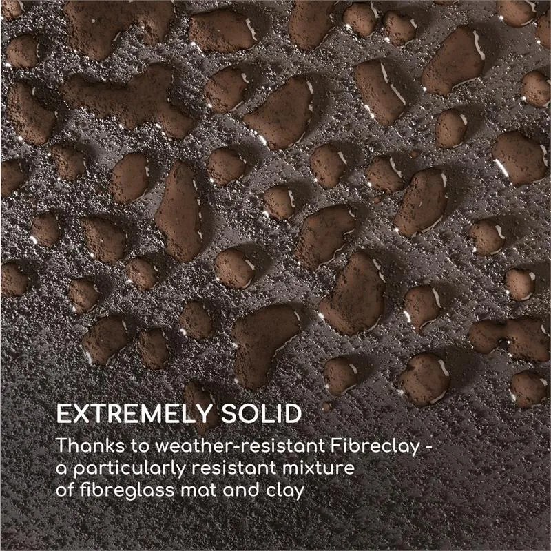 Blumfeldt Solid Grow Rust, kvetináč, 40 x 41 x 40 cm, fibreclay, hrdzavá farba