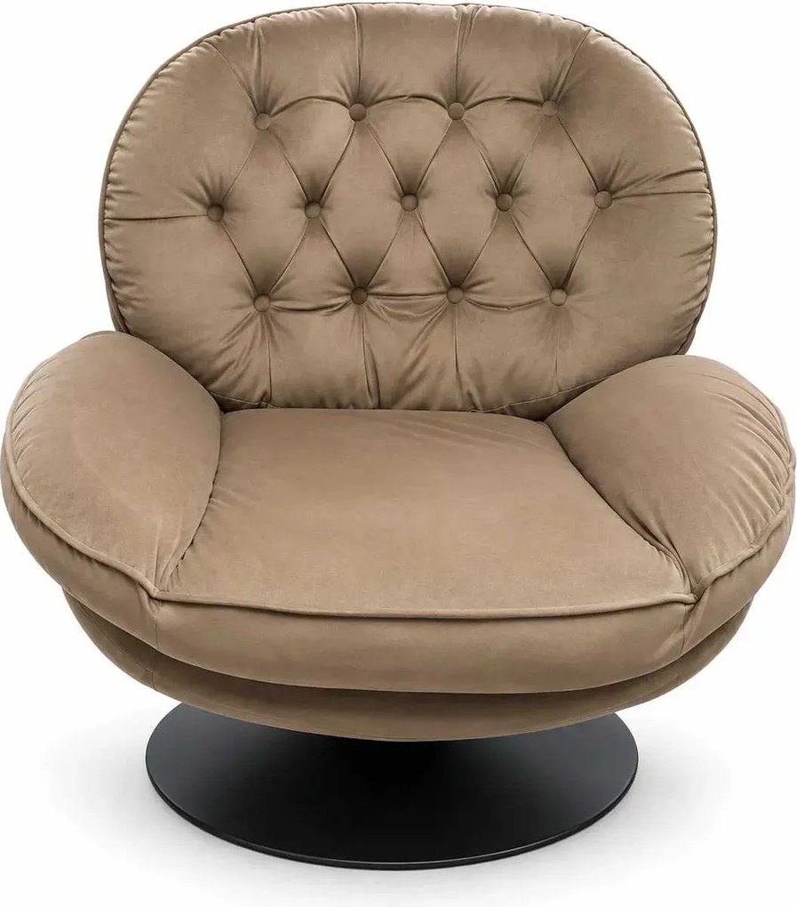 LuxuryForm DESIGN Relaxačné otočné kreslo LUNA - latte