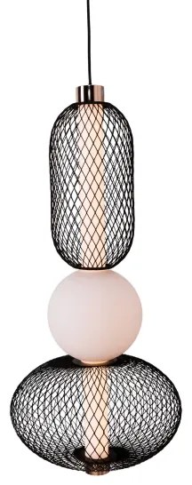 MAXLIGHT P0591 - LED Luster na lanku BORA LED/10W/230V pr. 22 cm biela/čierna