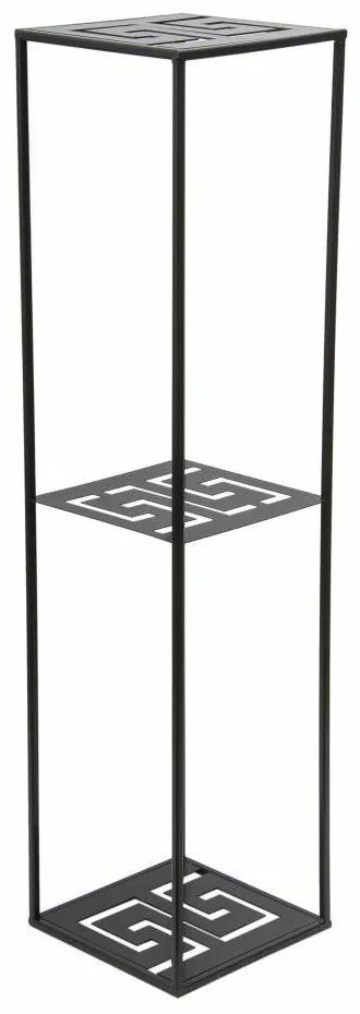 STOJAN NA KVETINÁČ DOUBLE FRAME 100X24X24 CM ČIERNA