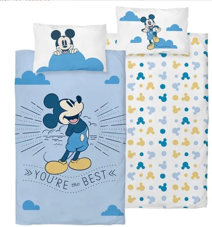 Obliečky do postieľky Mickey Mouse si Najlepší  100x135/40x60 cm