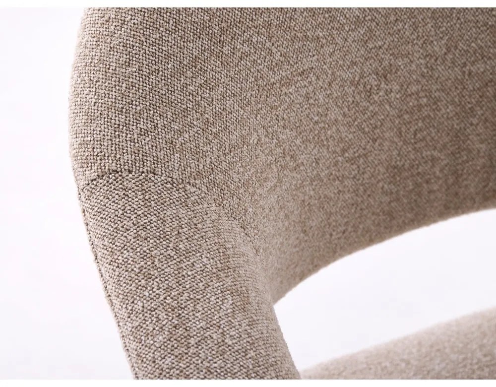 Béžové jedálenské kreslá v súprave s podrúčkami 2 ks z dubového dreva Elk – Unique Furniture