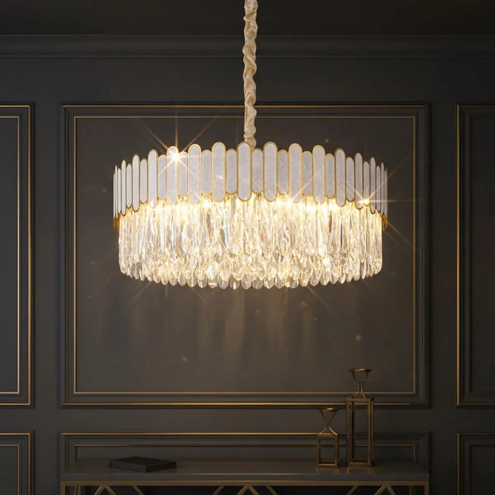 Toolight Toolight, stropné svietidlo 60cm, 8xE14, APP1747-8CP, zlatá, OSW-04046