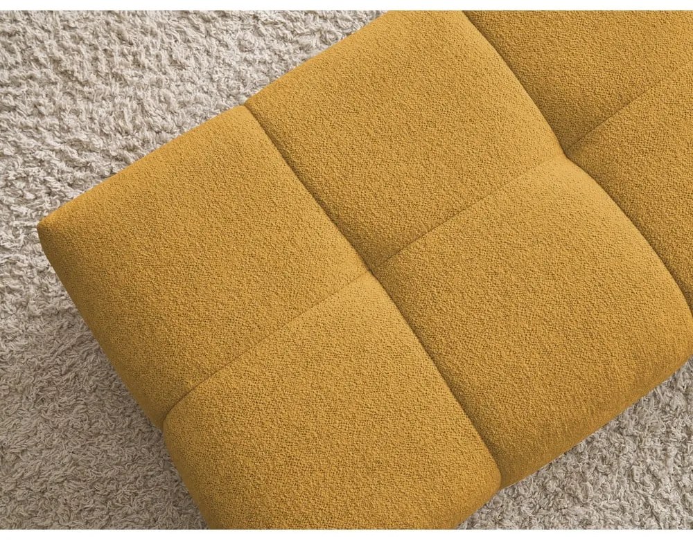 Ženilková podnožka v horčicovej farbe Everest – Bobochic Paris