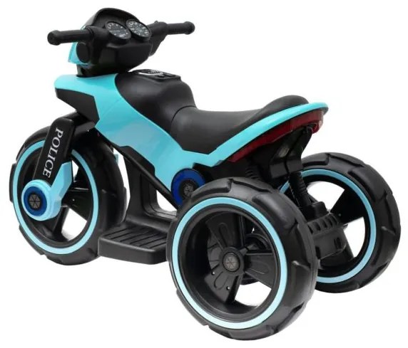BABY MIX Detská elektrická motorka Baby Mix POLICE modrá