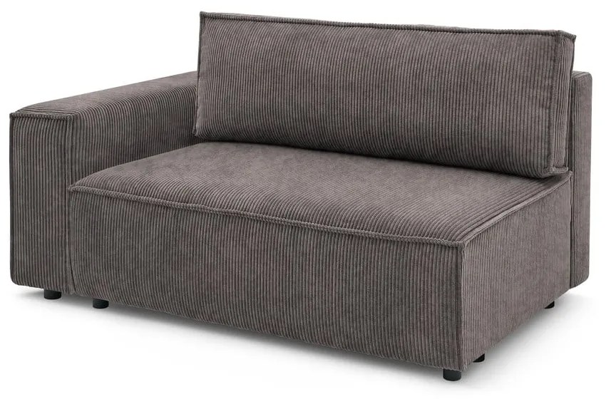 Svetlohnedý menčestrový modul pohovky (ľavý roh) Nihad modular – Bobochic Paris