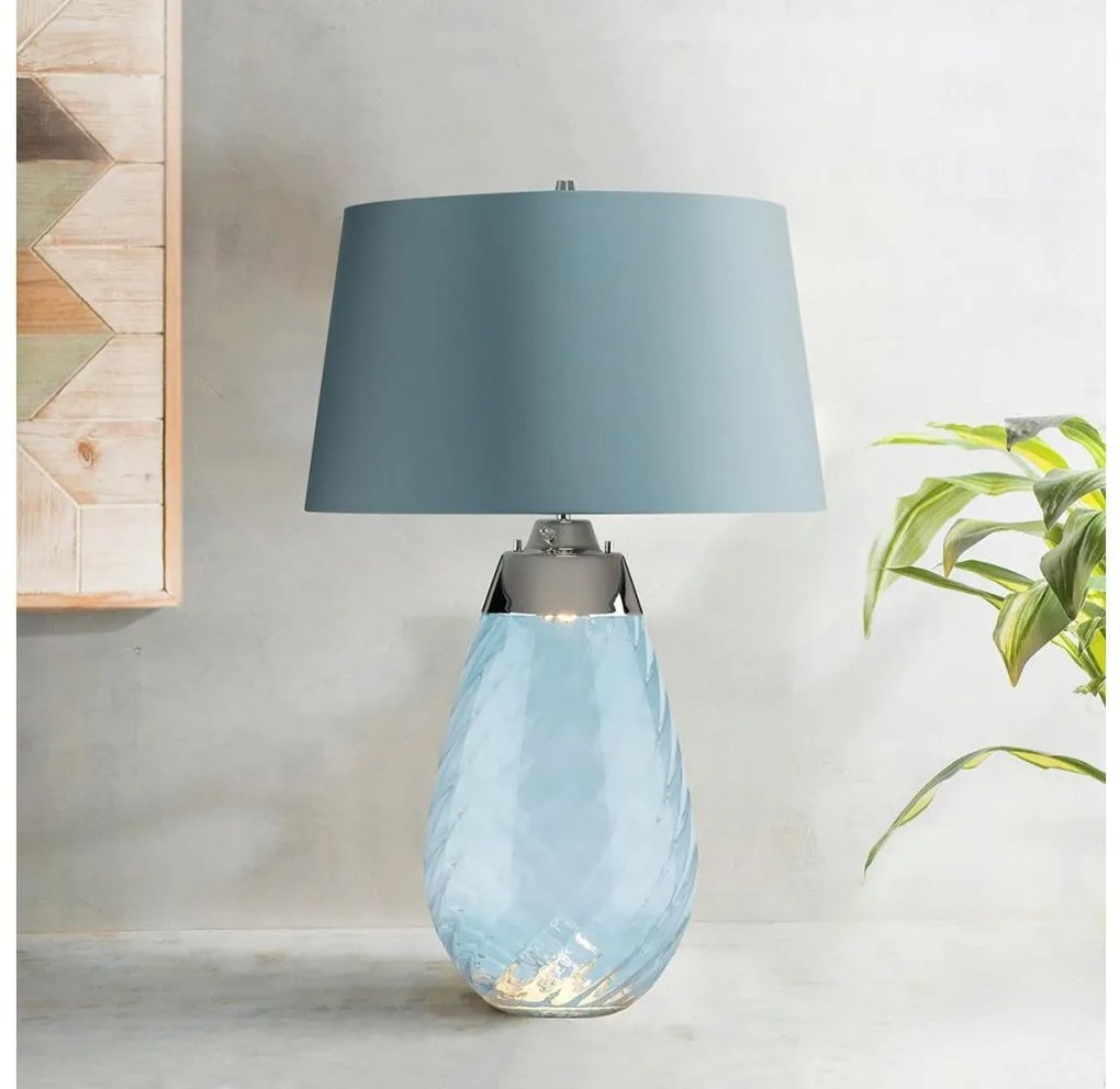 Elstead LENA-TL-L-MODRÁ - LED Stolná lampa LENA 1xE27/60W/230V+1xGU10/7W modrá