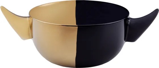 Lunasol - Miska Viking zlato – čierna – NOISE 12 cm (491202)