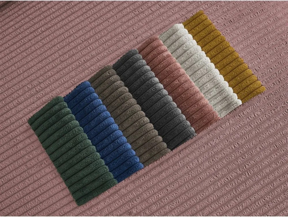 Ružová menčestrová pohovka 250 cm Tina – Bobochic Paris