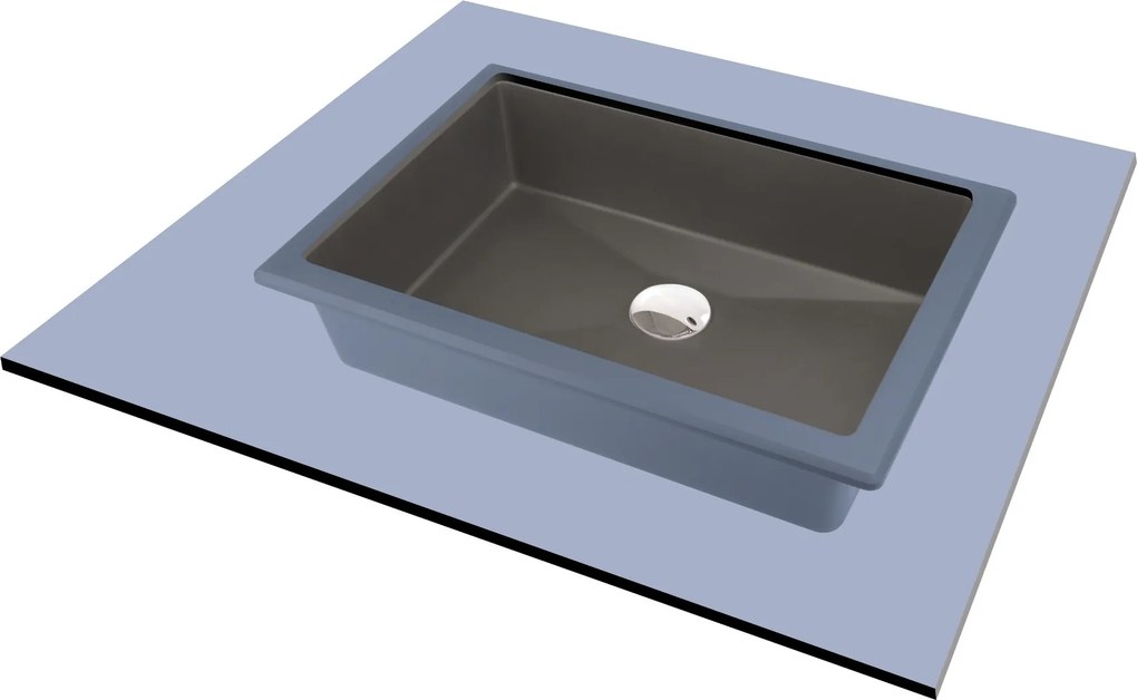 Deante Zápustné/pod doskové umývadlo Correo 50x35 cm - CQR TU5U, granit, antracit metalic