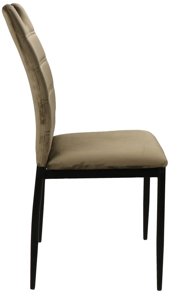 Stolička PAX olivová (látka Bluvel 77) - moderná, čalúnená, zamatová, do obývačky, jedálne, kancelárie, s lakťovou opierkou