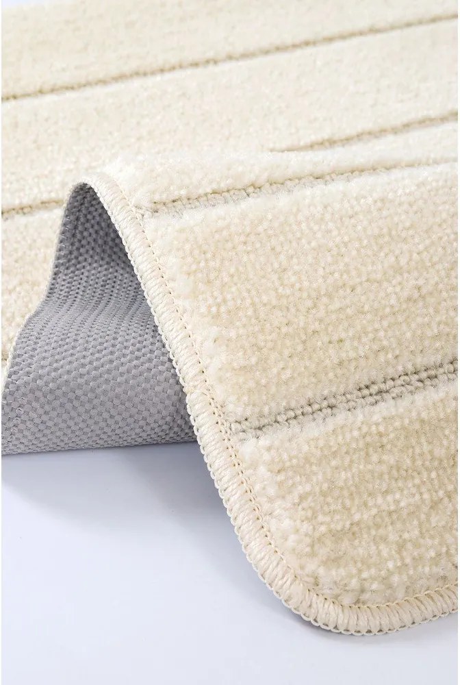 Krémové kúpeľňové predložky v súprave 2 ks 50x80 cm Yeni Cizgli – Foutastic