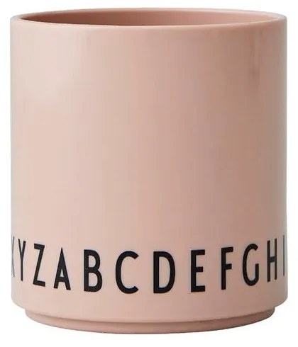 Ružový detský hrnček Design Letters Eat &amp; Learn