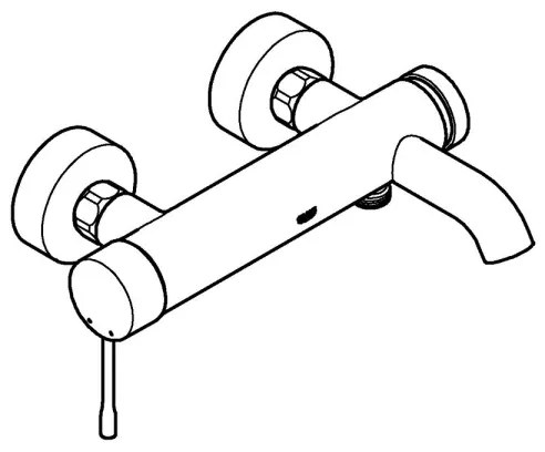 GROHE 33624GL1 - Vaňová batéria ESSENCE zlatá