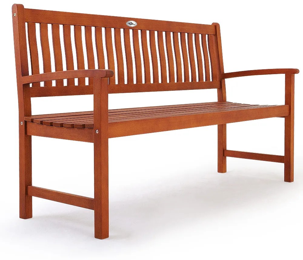 Záhradná lavica MAXIMA, 152x55x90 cm, prírodná hnedá Casaria