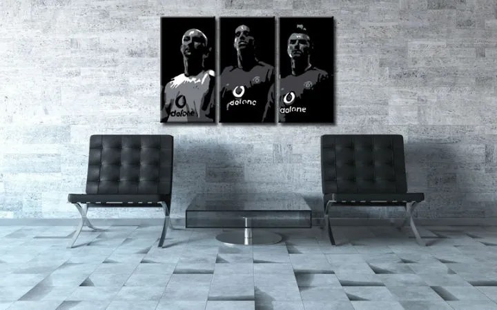 Ručne maľovaný POP Art obraz Manchester United 3 dielny  manu