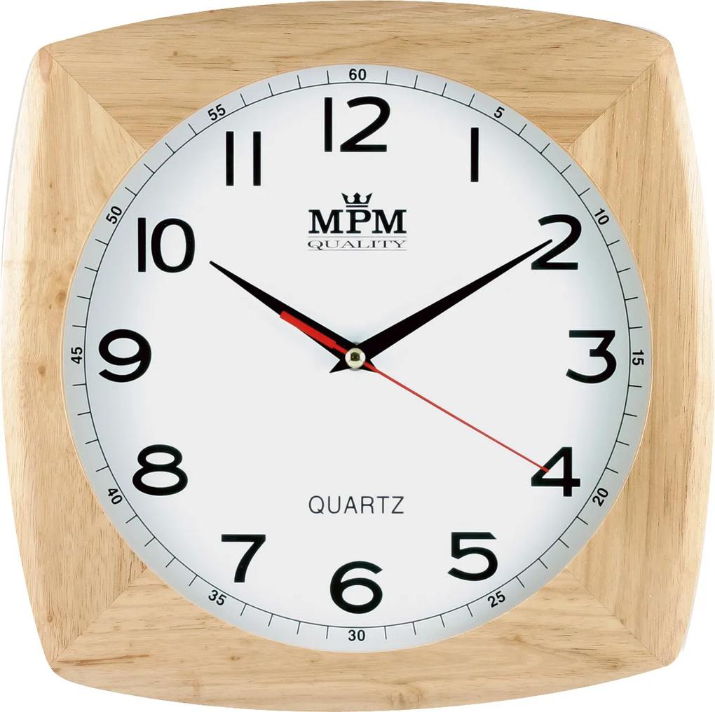 Nástenné hodiny drevené MPM E01.2533.51.W