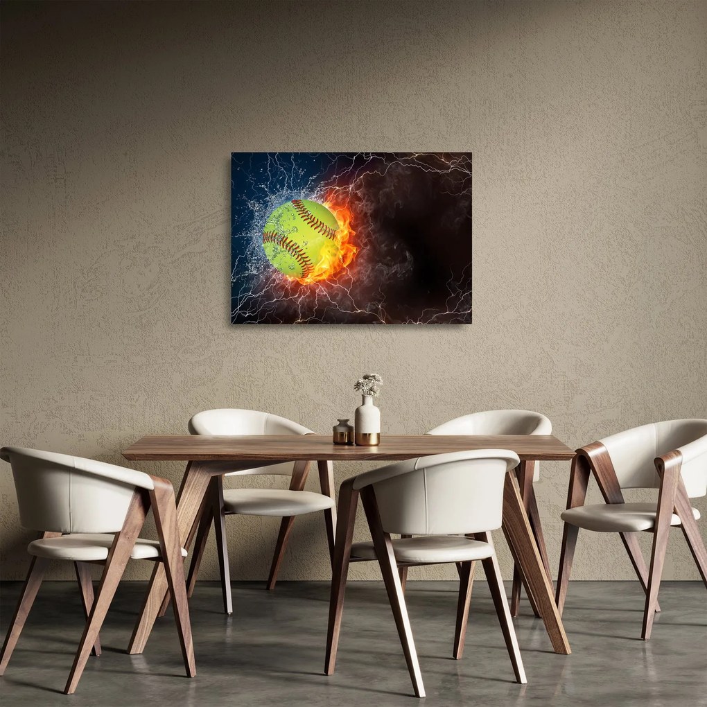 Sklenený obraz - Tenisová loptička (70x50 cm)