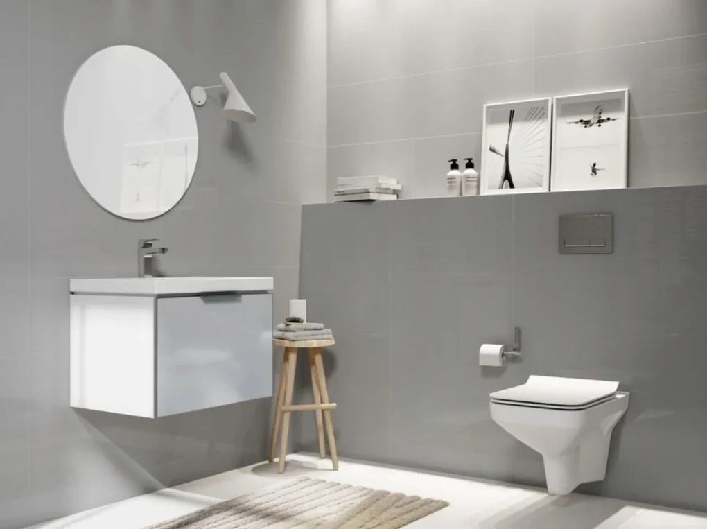 Cersanit Como Clean On, závesná wc misa + antibakteriálne sedátko z duroplastu, biela, K701-102