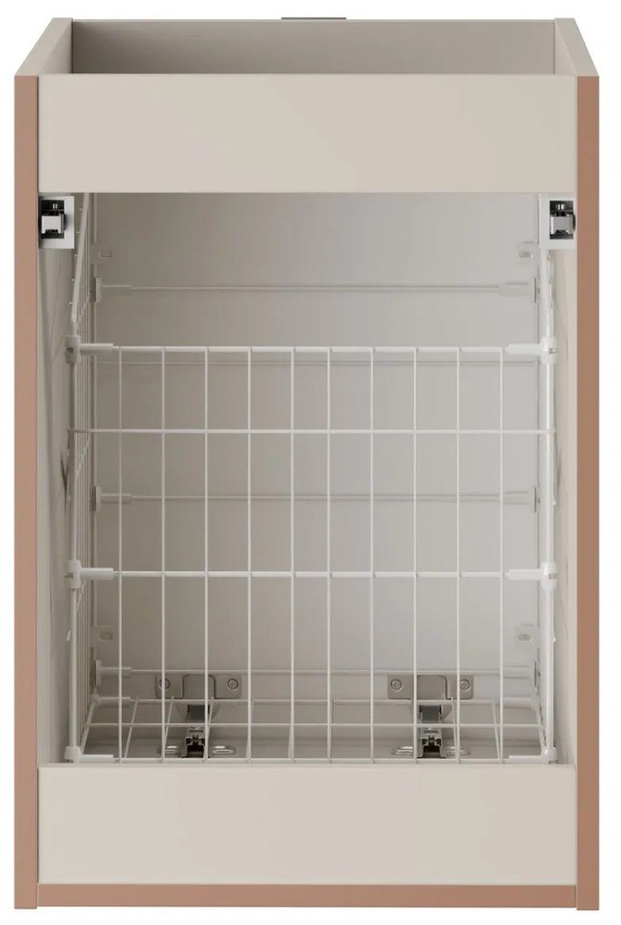 Závesná kúpeľňová skrinka so zrkadlom Santa Fe 84-80-A-2D sivohnedá