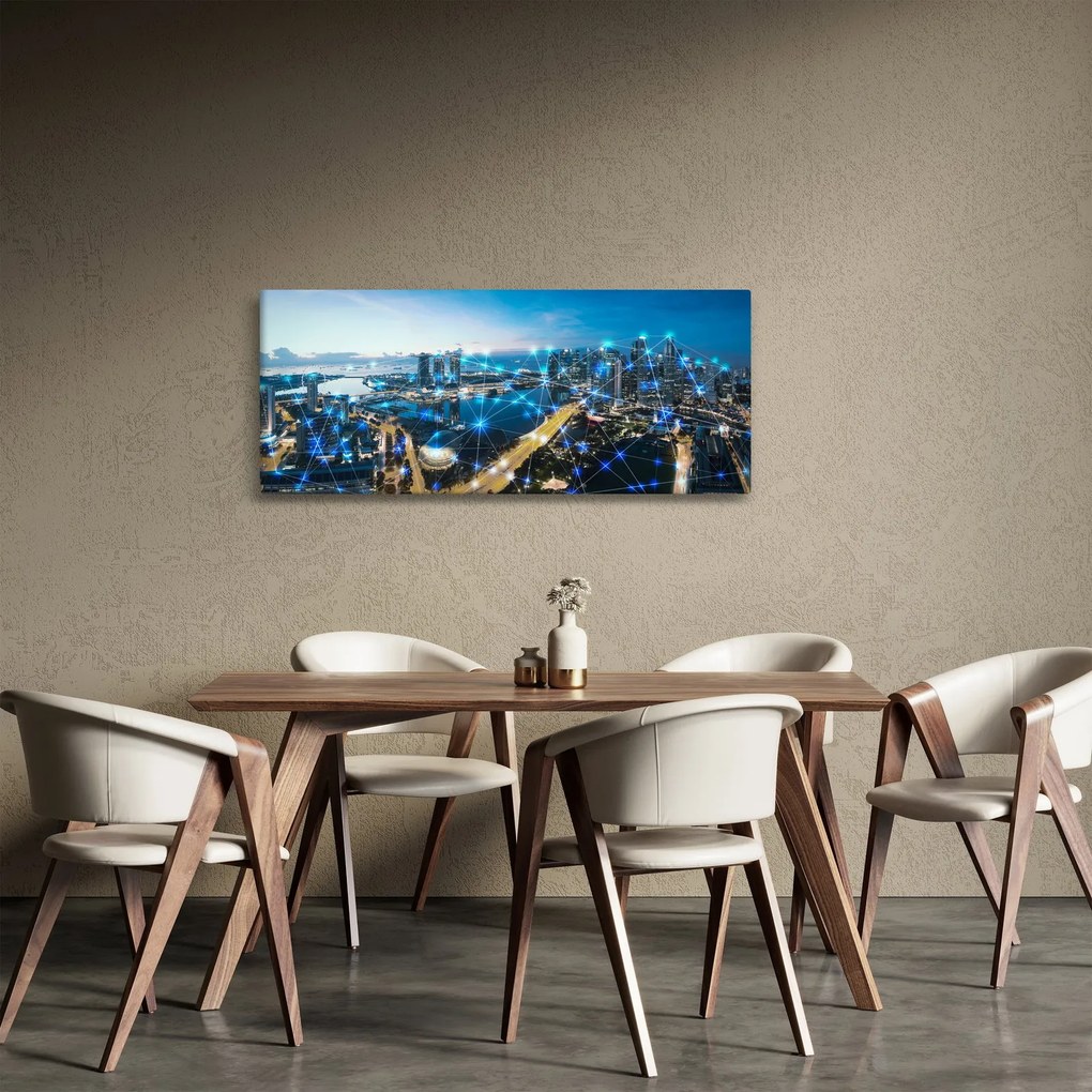 Obraz - Mestská sieť (120x50 cm)
