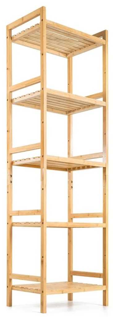 G21 Bambusový regál, 5 políc, 5 poschodí