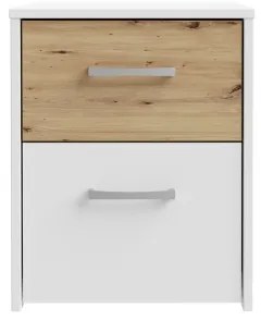 Nočný stolík URO dub artisan/biela