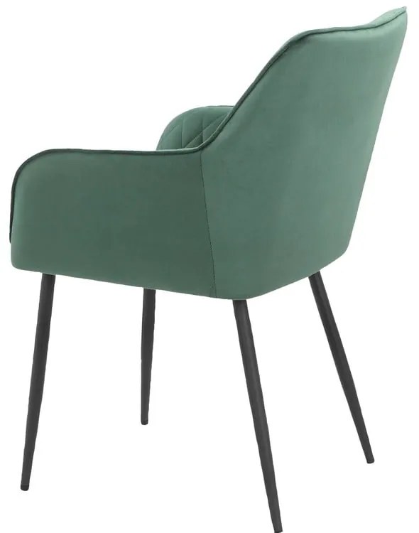 Zelené čalúnené jedálenské kreslá v súprave 2 ks Elvira – Støraa