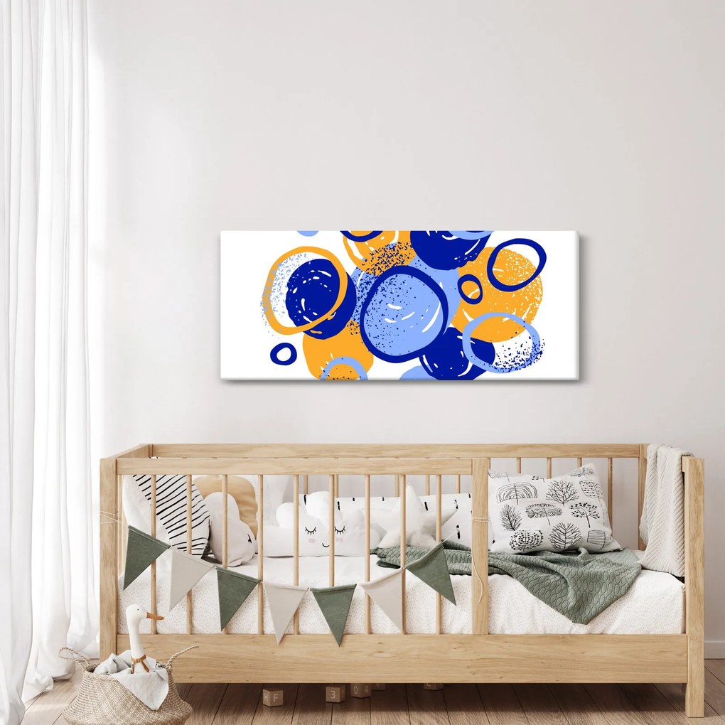 Obraz - Svetlý motív s kruhmi (120x50 cm)