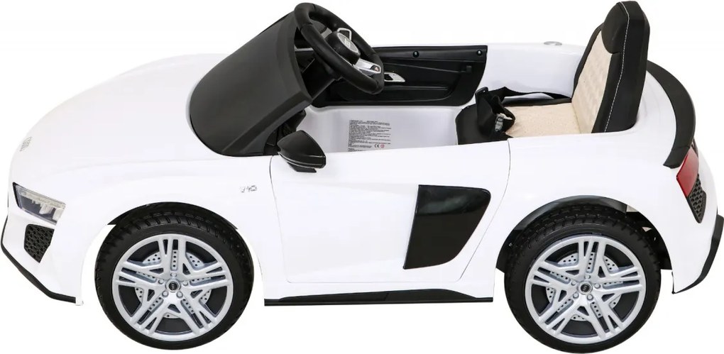 Ramiz Audi R8 LIFT batérie auto biela + diaľkové ovládanie