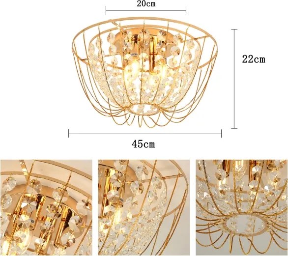 Brilagi - Prisadený luster VASTERAS 4xE14/40W/230V pr. 45 cm