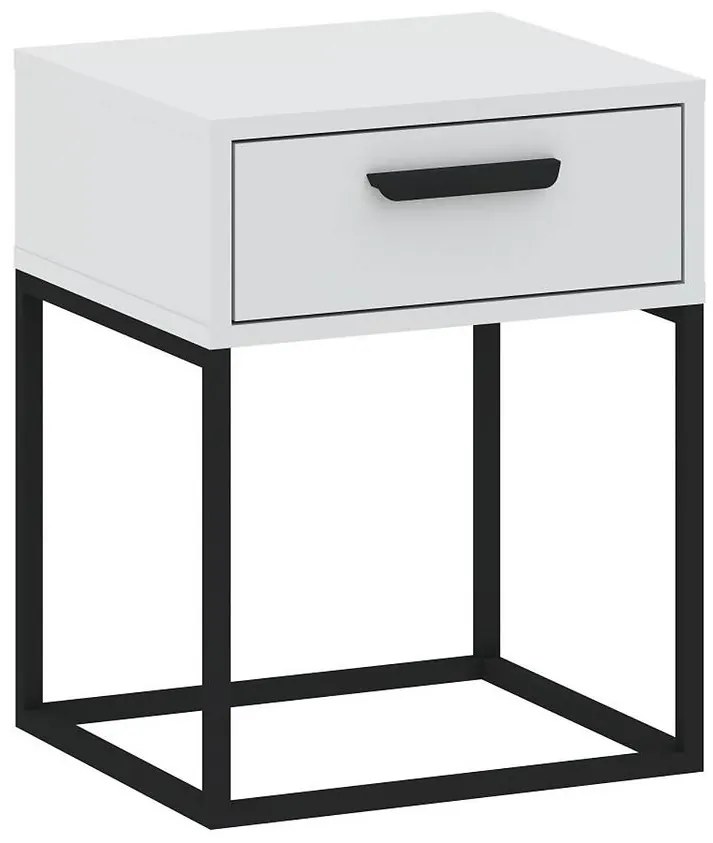 Nočný stolík 1S nízky-40 biela