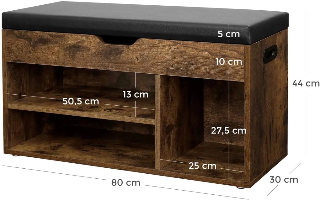 PreHouse Skrinka na topánky so sedadlom - LHS30BX