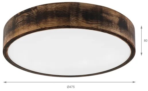 Brilagi - LED stropné svietidlo CARVALHO SMOKEY LED/36W/230V dub priemer 47,5 cm