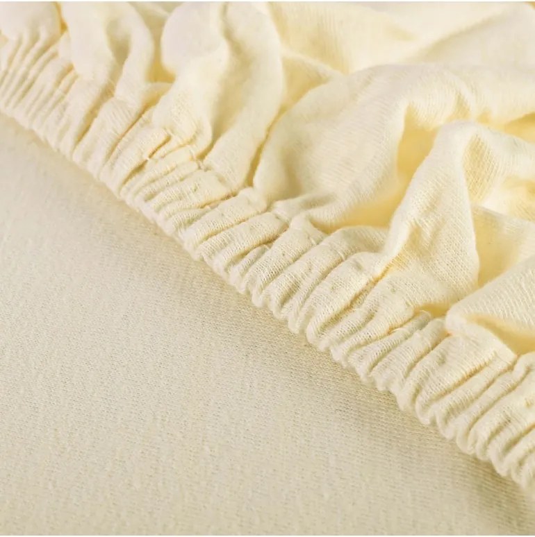 Plachta posteľná krémová jersey EMI, Plachta 120x200