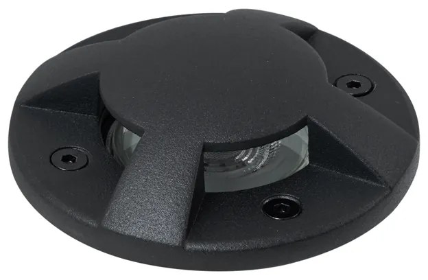 Sada 6 moderných čiernych zemných bodových svietidiel GU10 50mm so 4-svetelným efektom IP65 - Cellar