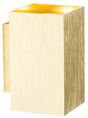 Moderná nástenná lampa zlatá štvorcová 2-svetlo - Sandy