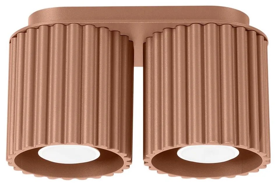 Sollux SL.1805 - Bodové svietidlo AURA 2xGU10/10W/230V hnedá